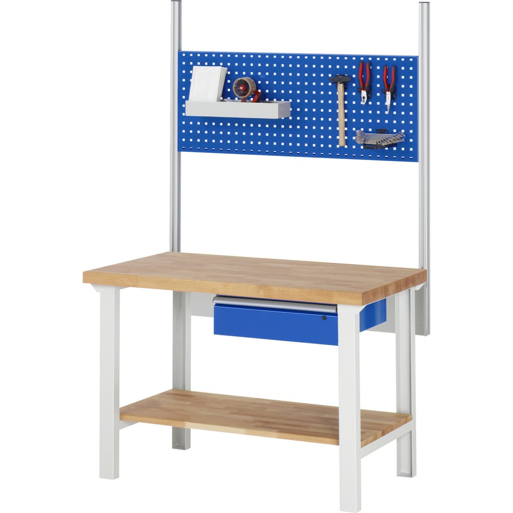 Produktabbildung Nr. 4: Werkbank RAU serie 7000, 1 massief beuken legbord, hxbxd 840 x 1.250 x 700 mm, 1 lade 1 x 150 mm