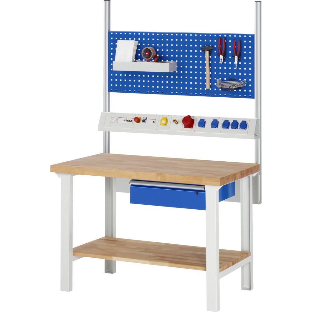 Produktabbildung Nr. 5: Werkbank RAU serie 7000, 1 massief beuken legbord, hxbxd 840 x 1.250 x 700 mm, 1 lade 1 x 150 mm