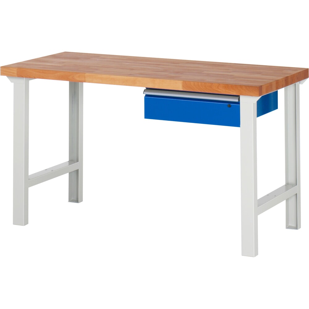 Product afbeelding: Werkbank RAU serie 7000, hxbxd 840 x 1.500 x 700 mm, 1 lade, greeplijst ErgoScript®