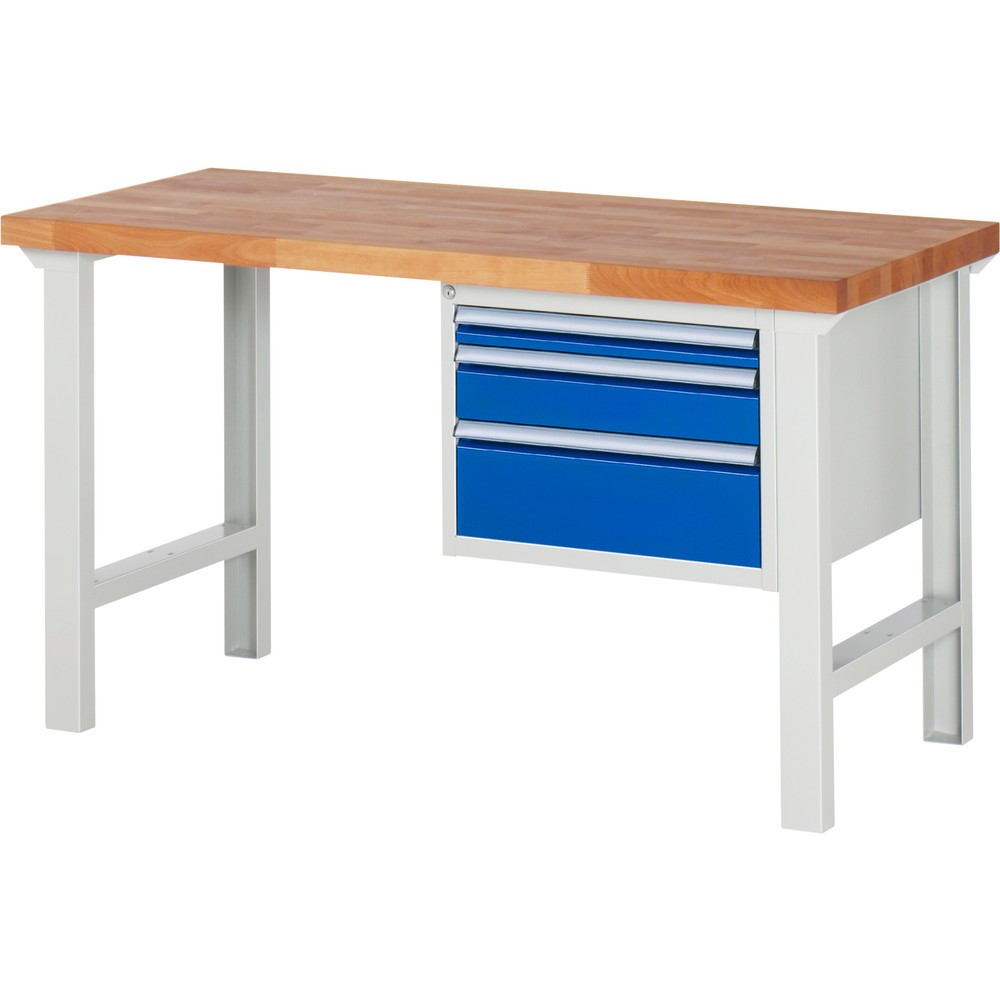 Produktabbildung Nr. 1: Werkbank RAU serie 7000, 1 kast, hxbxd 840 x 1.500 x 700 mm, 3 x voor 100% uittrekbare lades 1 x 60, 1 x 120, 1 x 180 mm, draagvermogen lade 100 kg