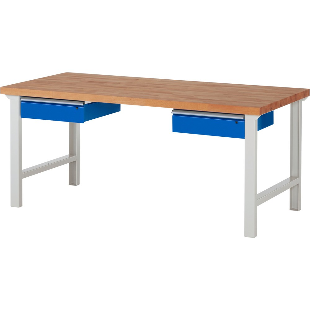 Produktabbildung Nr. 1: Werkbank RAU serie 7000, hxbxd 840 x 2.000 x 900 mm, 2 lades 2 x 150 mm