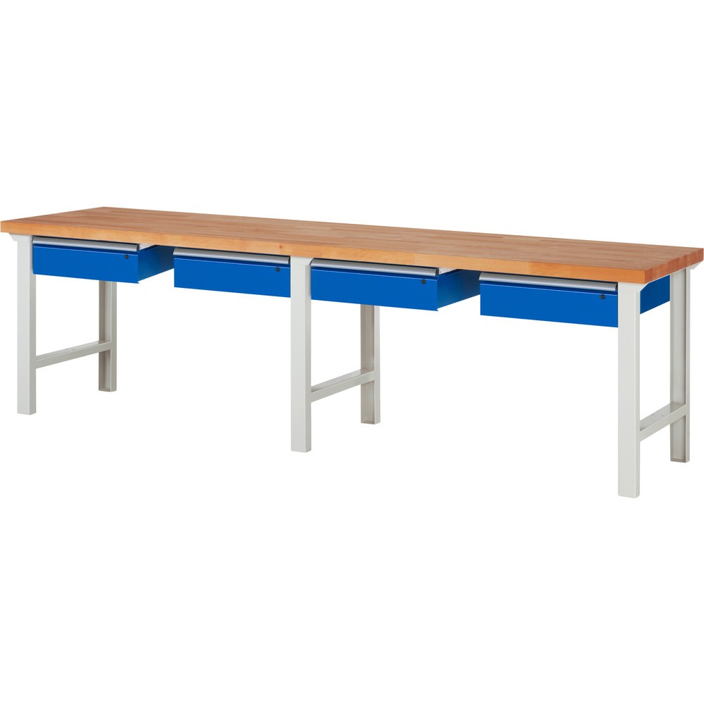 Productafbeelding nr. 1: Werkbank RAU serie 7000, hxbxd 840 x 3.000 x 700 mm, 4 lades 4 x 150 mm