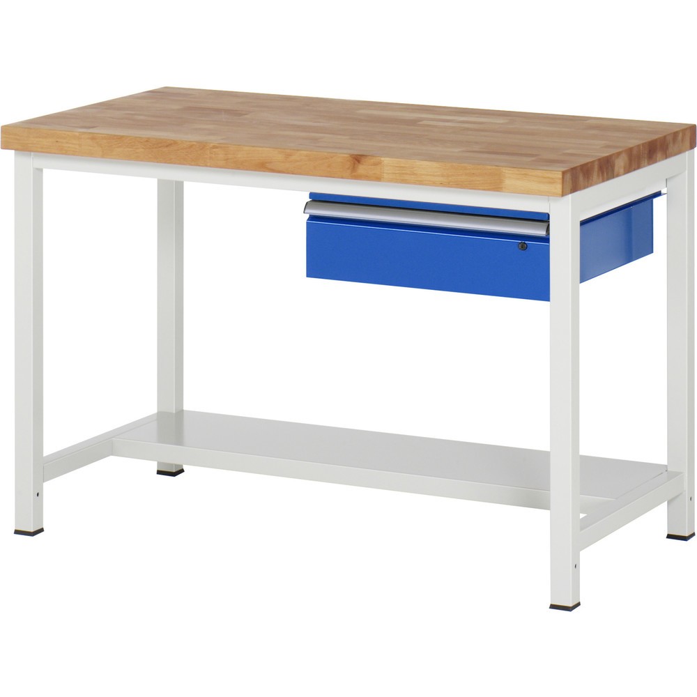 Produktabbildung Nr. 1: Werkbank RAU serie 8000, hxbxd 840-1.040 x 1.250 x 700 mm, 1 lade, 1 legbord diepte 320 mm
