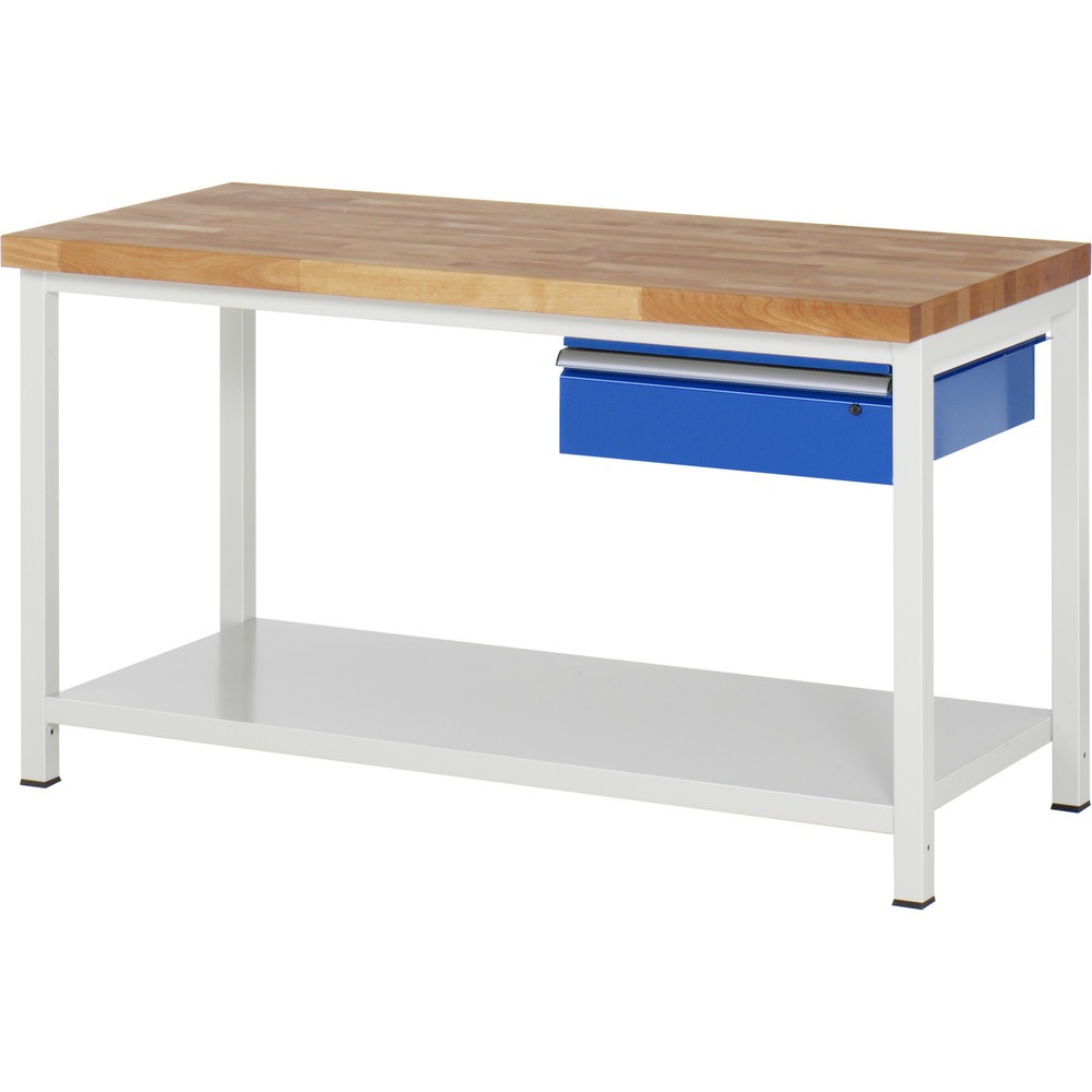 Produktabbildung Nr. 1: Werkbank RAU serie 8000, hxbxd 840-1.040 x 1.500 x 700 mm, 1 lade, 1 legbord diepte 650 mm