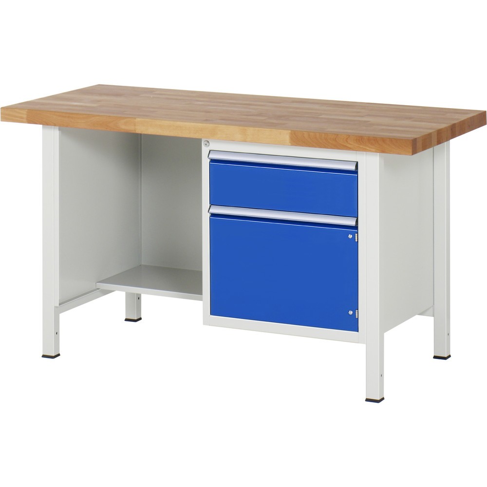 Produktabbildung Nr. 1: Werkbank RAU serie 8000, 1 legbord, 1 draaideur, hxbxd 840-1.040 x 1.500 x 900 mm, 1 lade