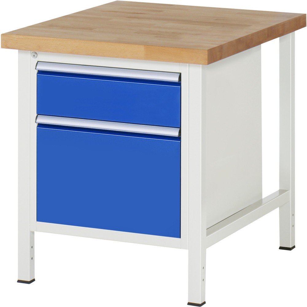 Produktabbildung Nr. 1: Werkbank RAU serie 8000, hxbxd 840 x 750 x 900 mm, 2 x voor 90% uittrekbare lades, 1 x 180, 1 x 360 mm, draagvermogen lade 100 kg