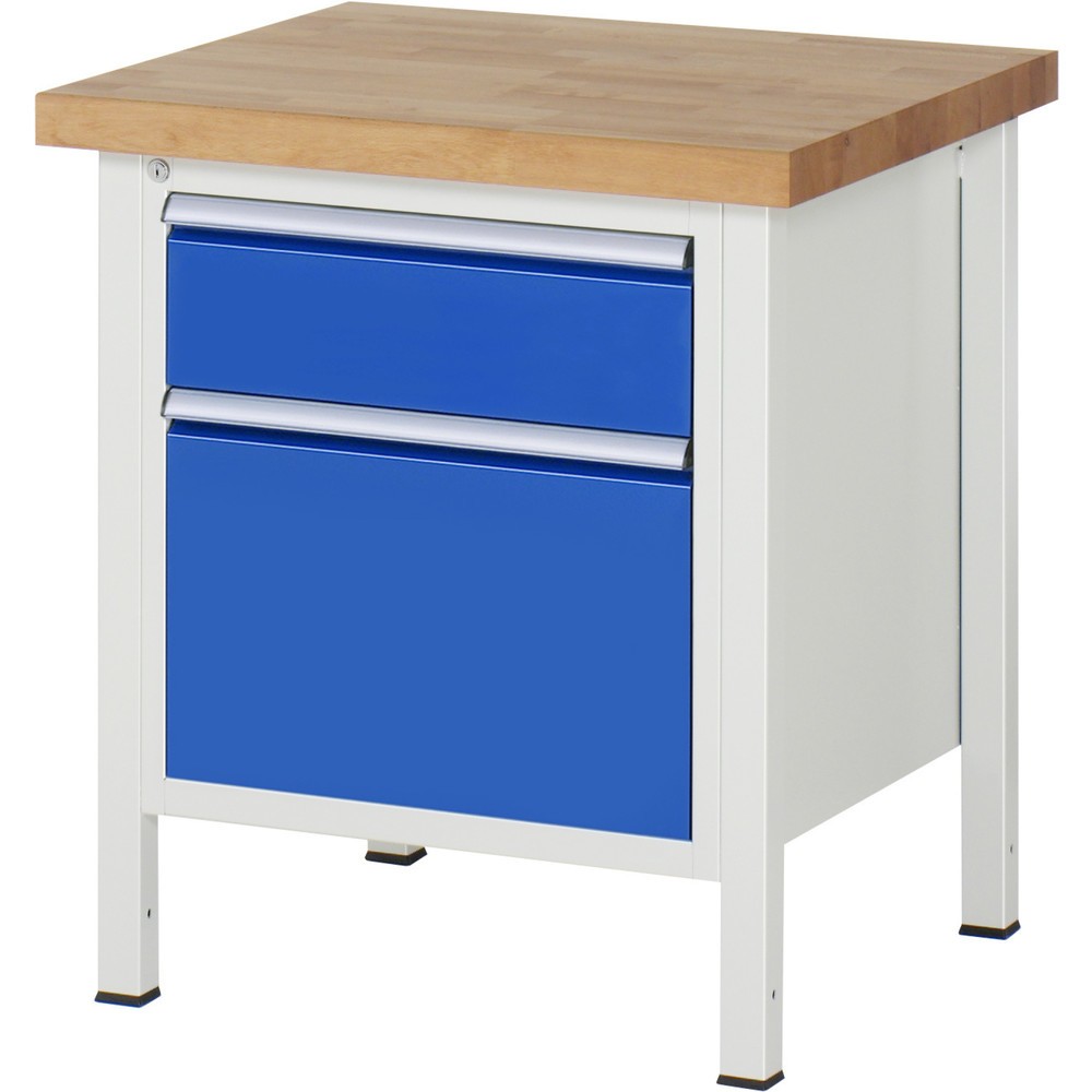 Produktabbildung Nr. 1: Werkbank RAU serie 8000, hxbxd 840-1.040 x 750 x 700 mm, 2 x voor 90% uittrekbare lades, 1 x 180, 1 x 360 mm, draagvermogen lade 100 kg