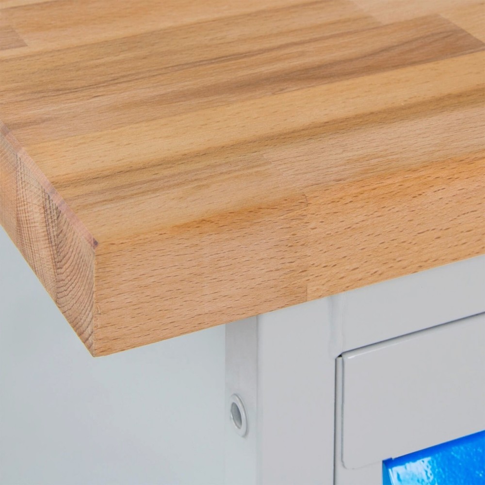 Produktabbildung Nr. 5: Werkbank Steinbock® Motion, verrijdbaar, 2 deuren, draagvermogen 500 kg, hxbxd 827 x 1.300 x 600 mm, RAL 7035 / 5012