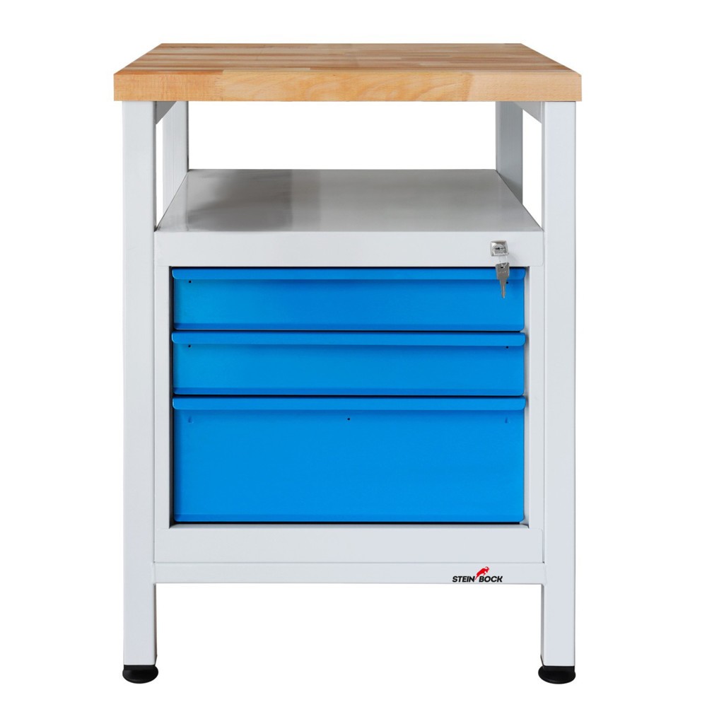 Produktabbildung Nr. 2: Werkbank Steinbock® Premium, 1 legruimte, 3 lades, draagvermogen 300 kg, hxbxd 840 x 600 x 600 mm, RAL 7035 / 5012