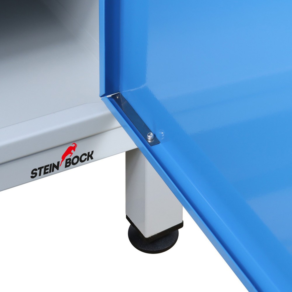 Productafbeelding nr. 3: Werkbank Steinbock® Premium, 1 rekdeel, 1 deur, draagvermogen 300 kg, hxbxd 840 x 1.200 x 600 mm, RAL 7035 / 5012