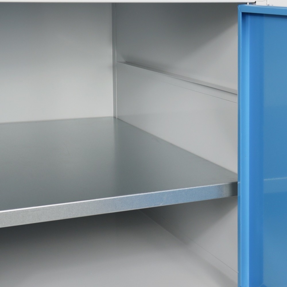 Produktabbildung Nr. 4: Werkbank Steinbock® Premium, 1 legruimte, 2 deuren, draagvermogen 300 kg, hxbxd 840 x 1.200 x 600 mm, RAL 7035 / 5012