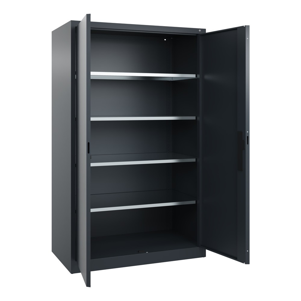 Produktabbildung Nr. 17: Werkplaatsdraaideurkast C+P met 4 legborden, hxbxd 1.950 x 1.200 x 600 mm, antracietgrijs, antracietgrijs