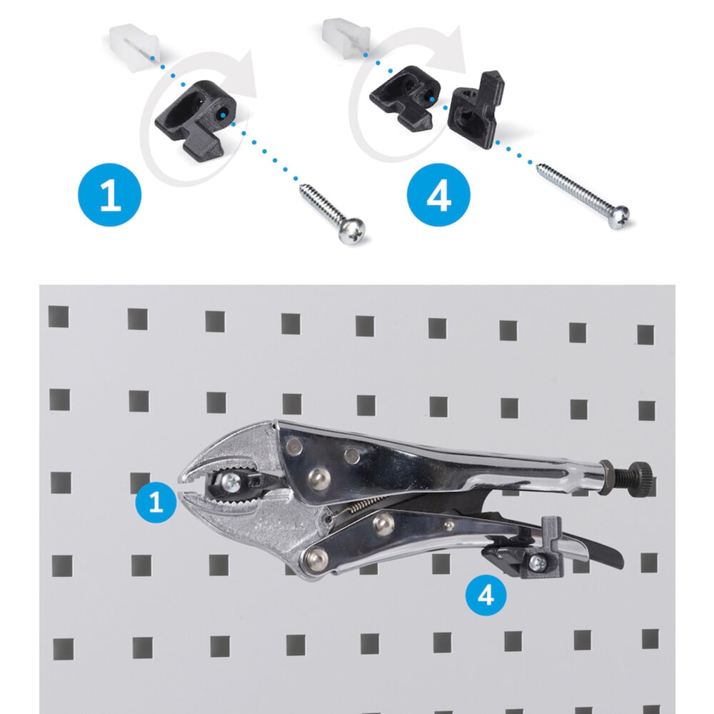 Produktabbildung Nr. 12: Werkplaatskast Fami PERFOM, 3 lades, geperforeerde platen, bak, hxbxd 2.000 x 1.023 x 726 mm, lichtblauw