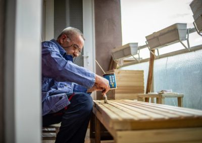 Bon traitement du bois pour les éléments de construction en bois