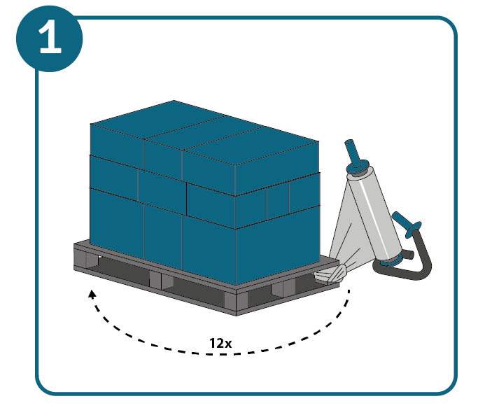 Imballaggio di pallet step 1