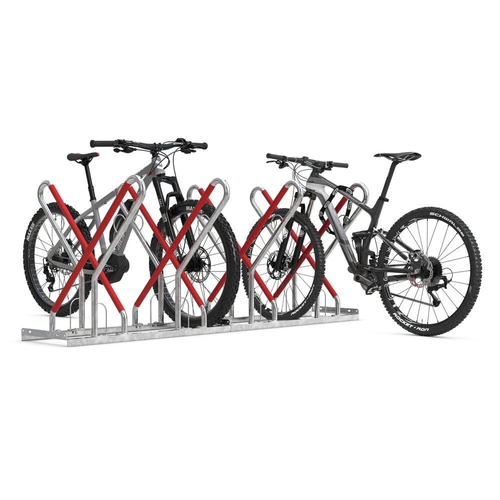 Produktabbildung Nr. 9: Parc à vélos wsm® 0500 XBF, à cheviller, galvanisé à chaud, bilatéral, 12 places, écart entre les roues 540 mm