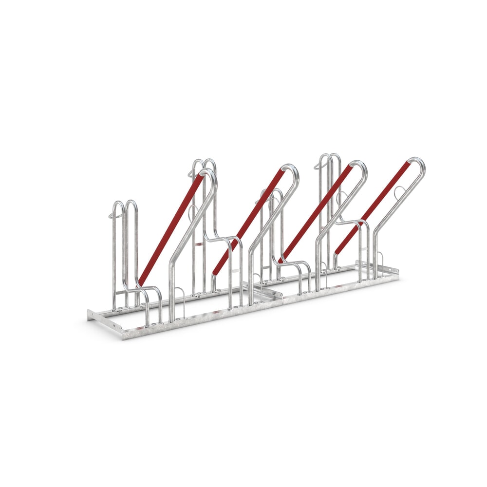 Produktabbildung Nr. 1: Range-vélo wsm® 4500 XBF avec arceau d'appui, galvanisé à chaud, unilatéral, 4 places, écart entre les roues 500 mm