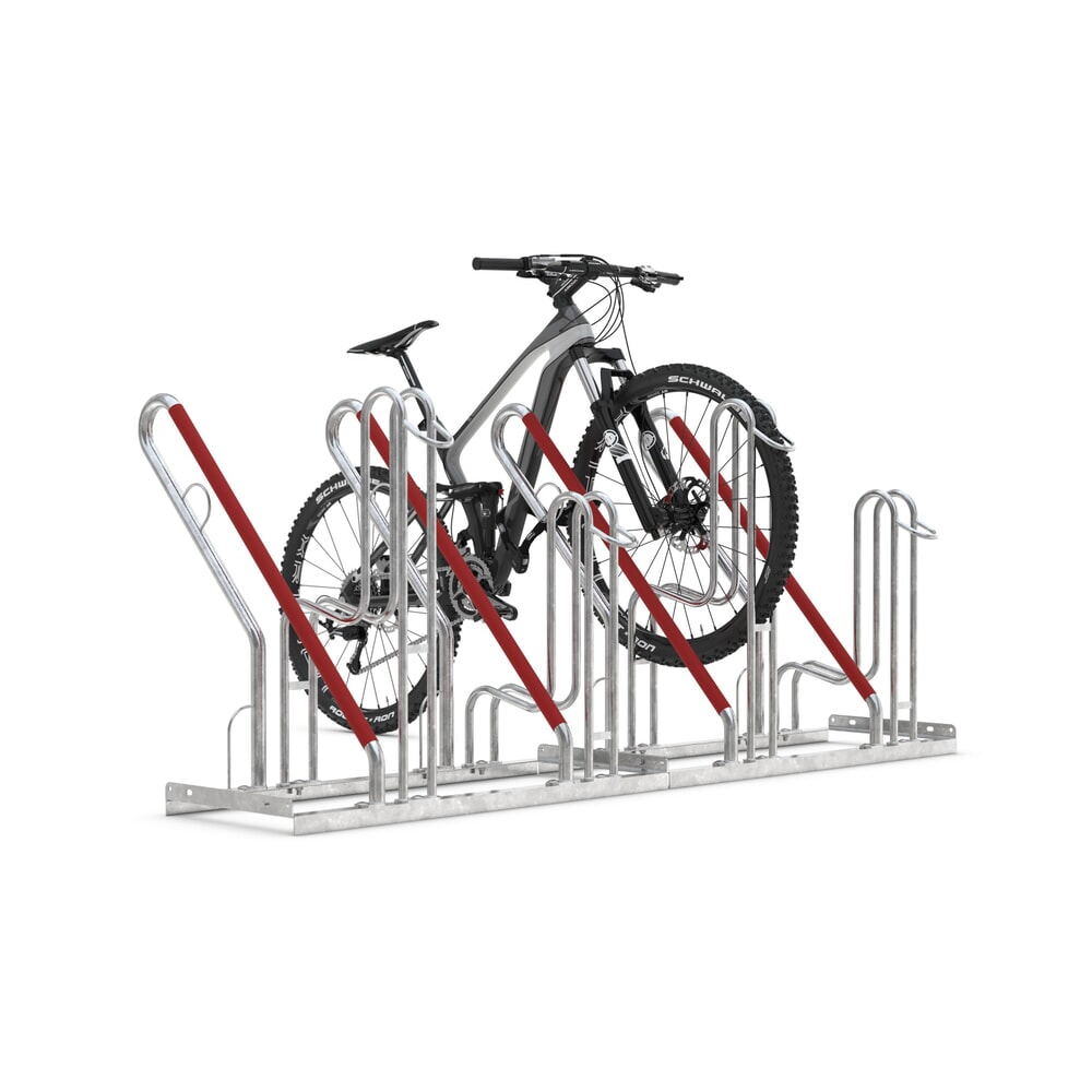 Produktabbildung Nr. 9: Range-vélo wsm® 4500 XBF avec arceau d'appui, galvanisé à chaud, unilatéral, 4 places, écart entre les roues 500 mm
