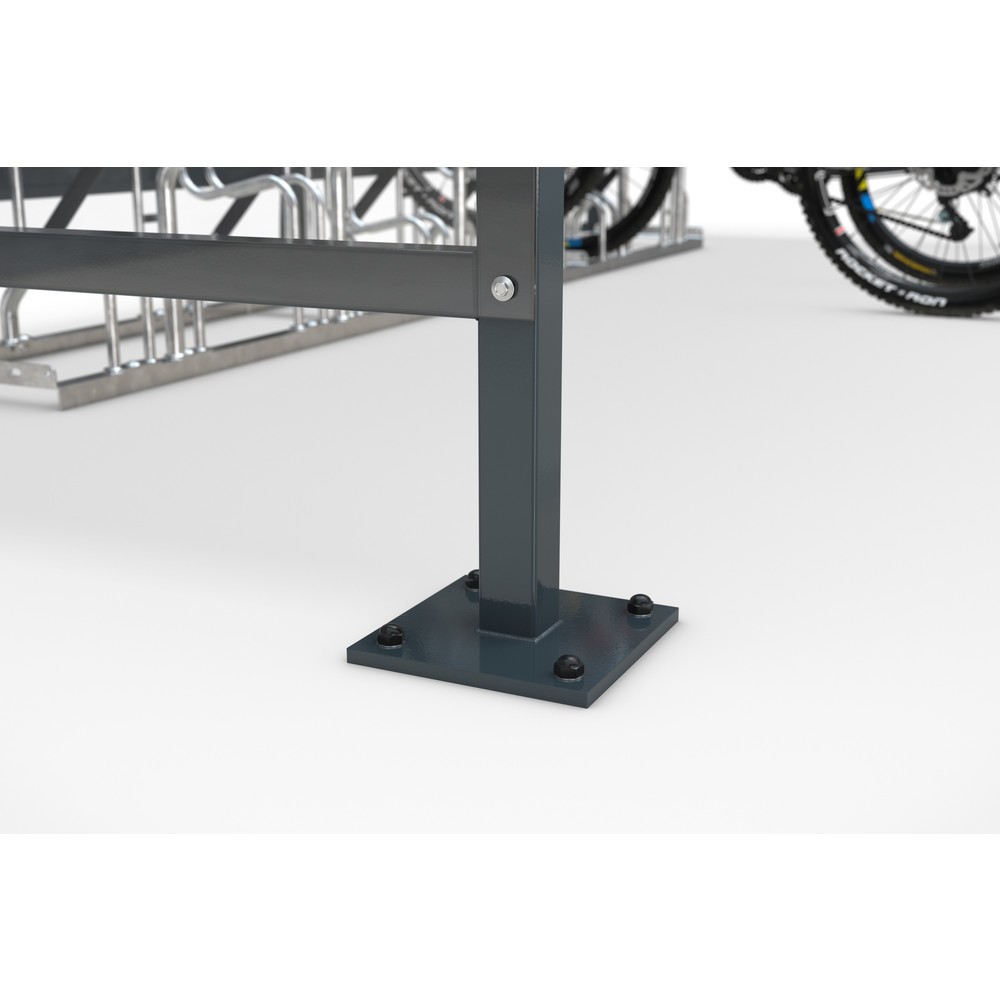 Produktabbildung Nr. 2: Abri wsm® BAMBERG en arc de cercle, largeur 16 450 mm, gris-blanc