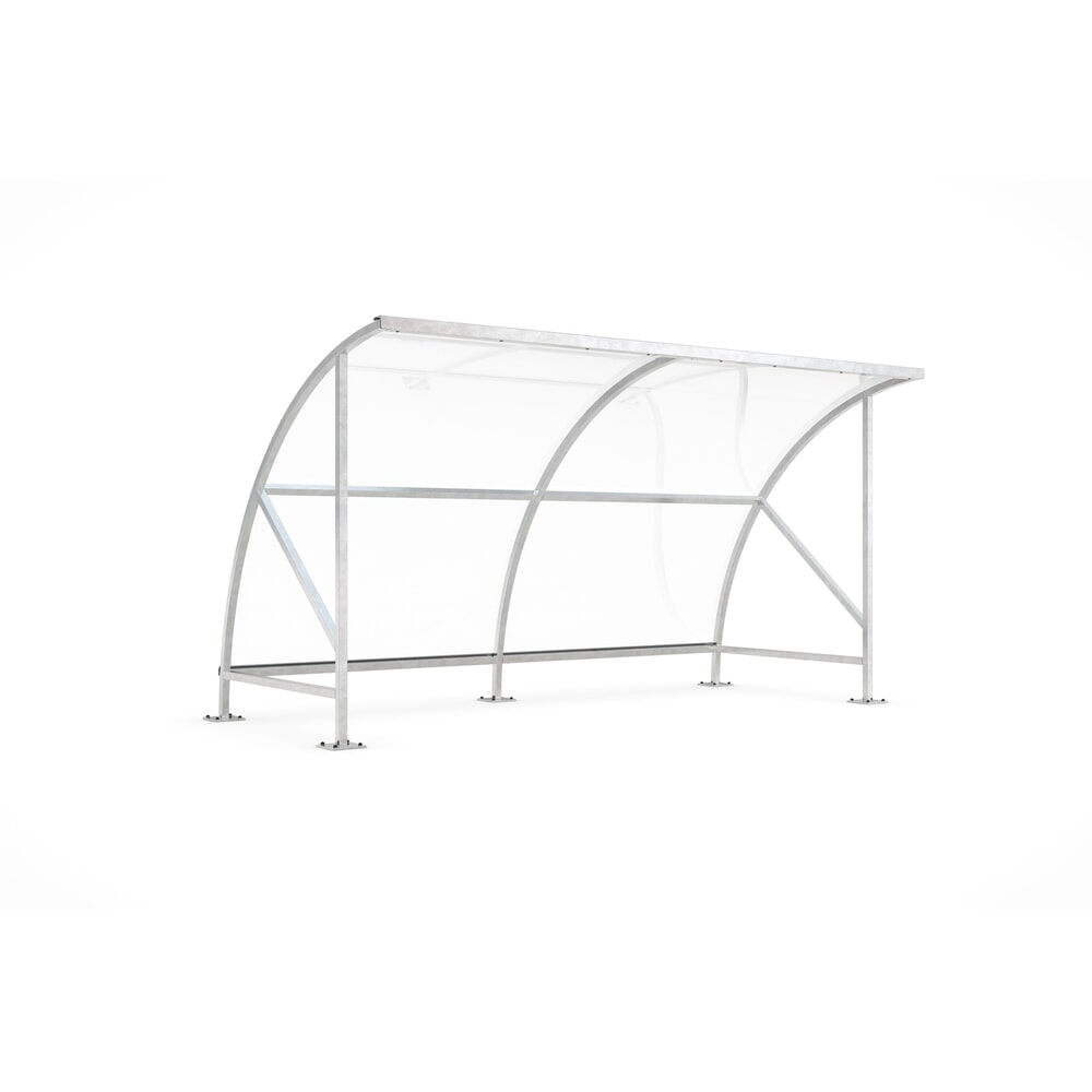 Illustration du produit: Abri wsm® BAMBERG en arc de cercle, largeur 4 130 mm, galvanisé à chaud