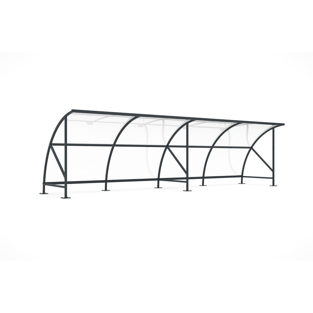 Illustration du produit: Abri wsm® BAMBERG en arc de cercle, largeur 8 250 mm, gris anthracite