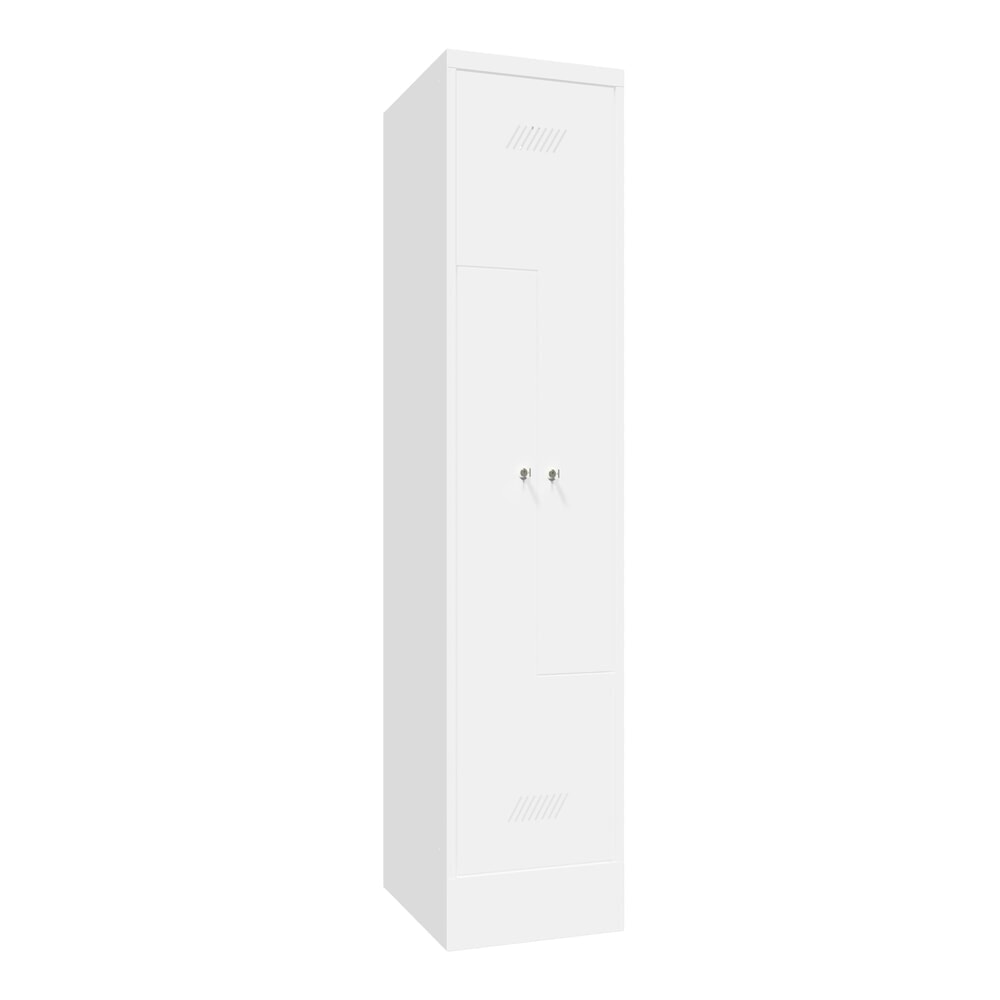 Produktabbildung Nr. 1: Z-garderobekast PAVOY, 2 compartimenten, hxbxd 1.850 x 430 x 500 mm, zuiver wit, zuiver wit