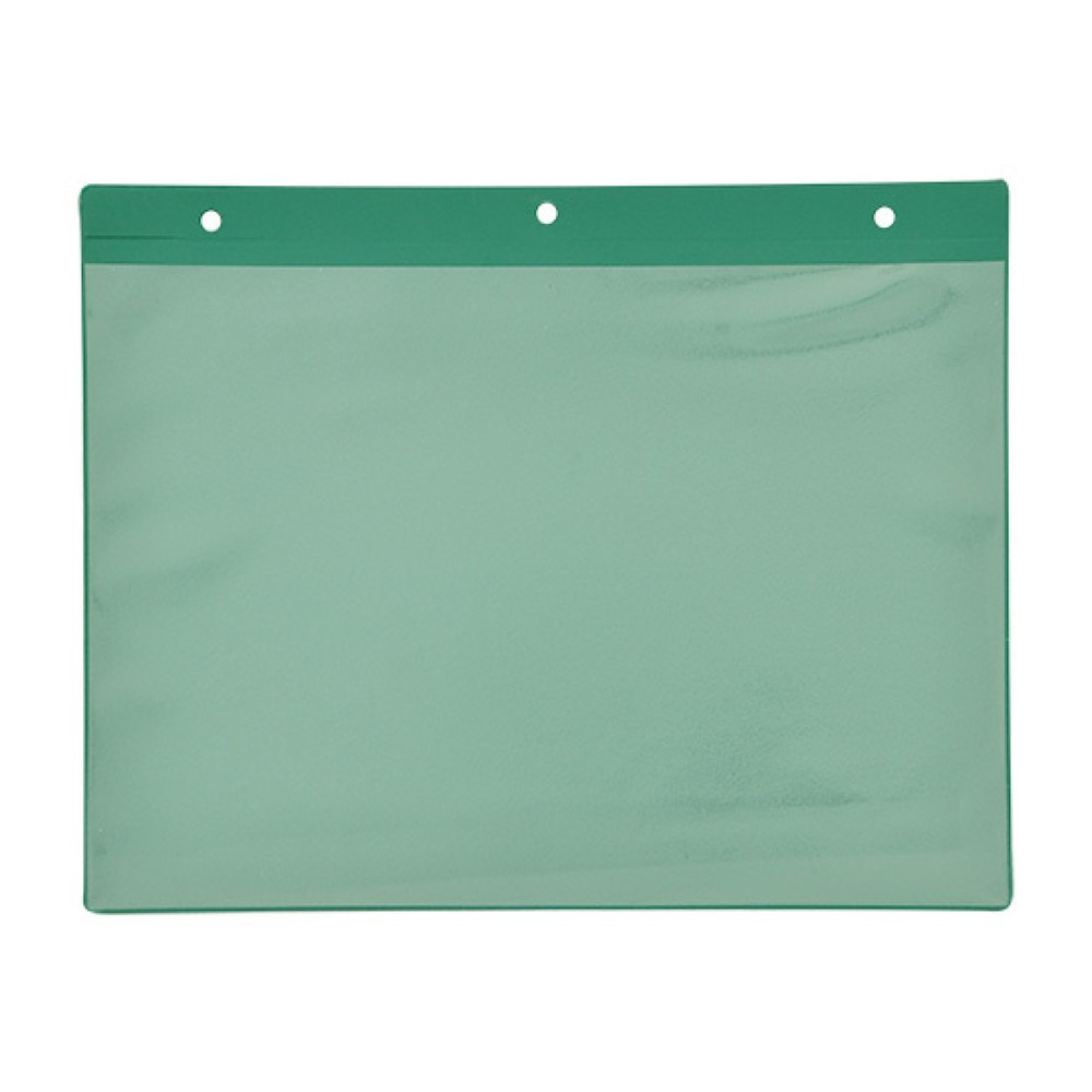 Product afbeelding: Zichthoezen met magneetstroken, A5 liggend, opening bovenaan, 50 stuks/VE, groen