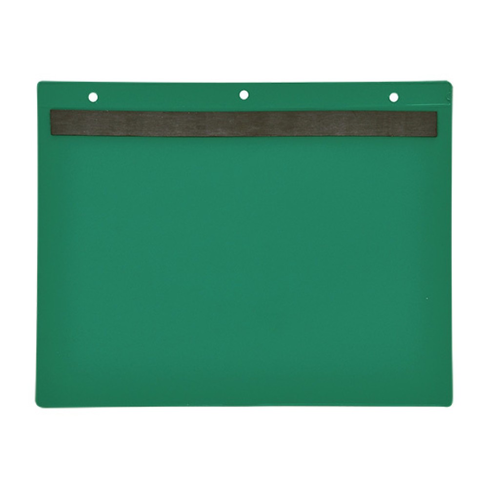 Produktabbildung Nr. 2: Zichthoezen met magneetstroken, A5 liggend, opening bovenaan, 50 stuks/VE, groen