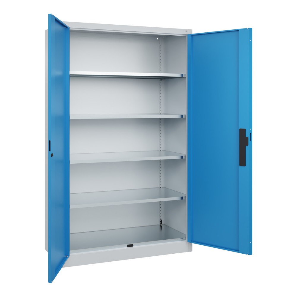 Productafbeelding nr. 4: Zwaarlastkast met opensl. deuren, cap. 700 kg, 195x120x50cm, lichtgrijs, lichtblauw